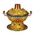 thumbnail image 1 of jifeng Shabu Shabu Hot Pot Sturdy Stockpot Family Gathering Home Use Pot yellow, 1 of 9
