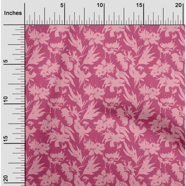oneOone Tissu Polyester Lycra Rose Floraux Matériel de Robe Tissu Imprimé Tissu au Mètre 56 Pouces de Large