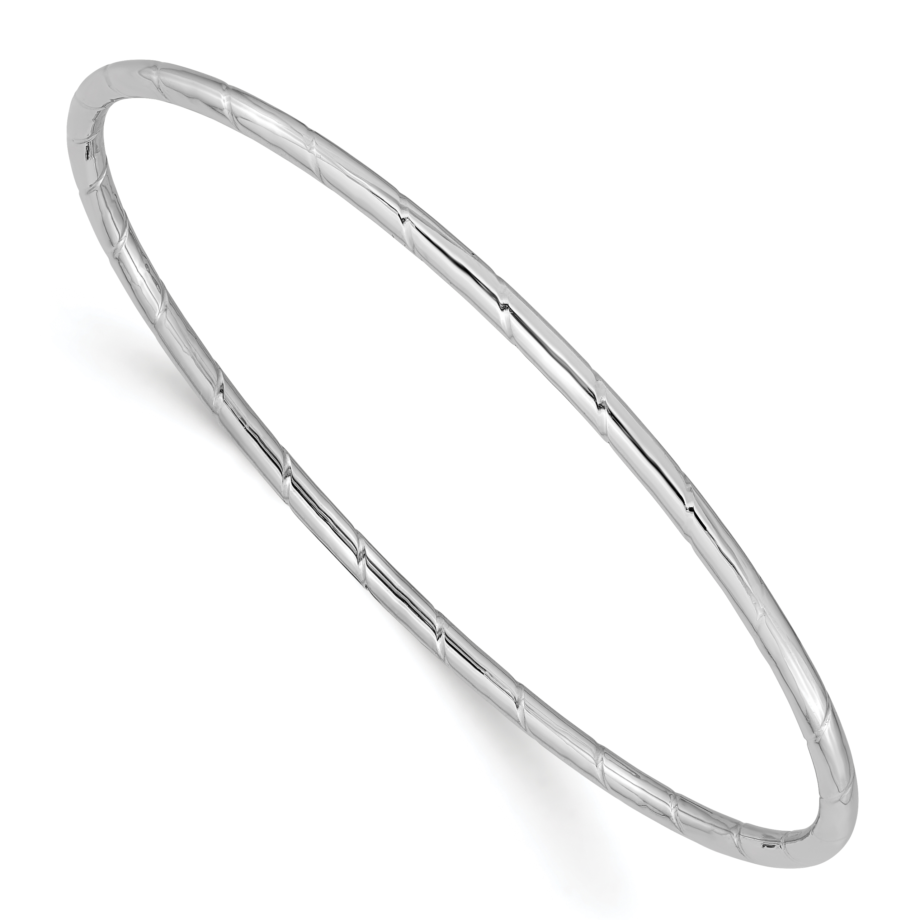 Bracelet Jonc à Enfiler en Or Blanc 14k 2,5 mm