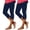 Navy, variant on Aboser 2 Pack Capri Leggings for Women Petite High Waisted Cropped Leggings Slim Fits Yoga Pants Tummy Control Knee Length Capris Stretch Solid Color Leggings