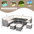 thumbnail image 2 of Gymax 7PCS Rattan Patio Sectional Sofa Set Conversation Set w/ White Cushions, 2 of 10