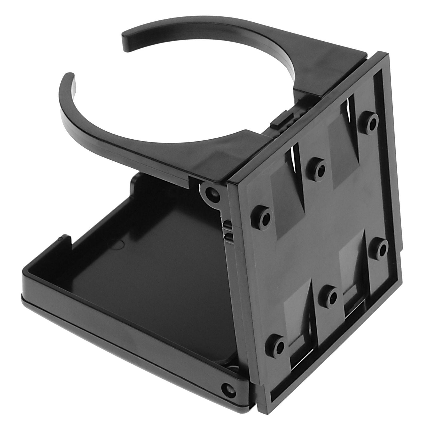 Blue Dog Marine Adjustable Fold-Up Drink Holder - Cup holder for Cars, Trucks, RVs, Vans, Boat Marine Caravan - Black