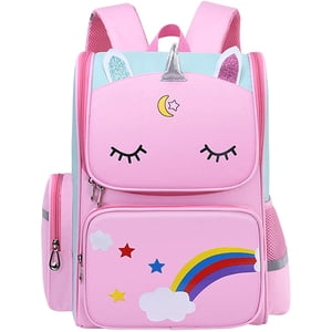 Sac à dos d'école Unicon pour filles Elmentary School, Sac à main pour enfants légers , Sac pour enfants de la preuve d'eau,16 sac de livre en pouce