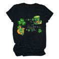 thumbnail image 1 of Meichang T-Shirt Graphique pour Femme de la Saint-Patrick, Coupe Ample, Trèfle Imprimé, Hauts Porte-Bonheur, Détente, Manches Courtes, Col Rond, Chandail à Enfiler, Tee Mignon, Festival Irlandais, Chemises de Fête, 1 of 4