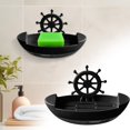 thumbnail image 2 of Soap Dish Non Drill Wall Mount, Quick Draining Bathroom Shower Soap Holder with Lightweight Design, Sponge Holder for Home, Rv, Rental House, Adults, A Wall-Mounted Soap Holder, 2 of 9