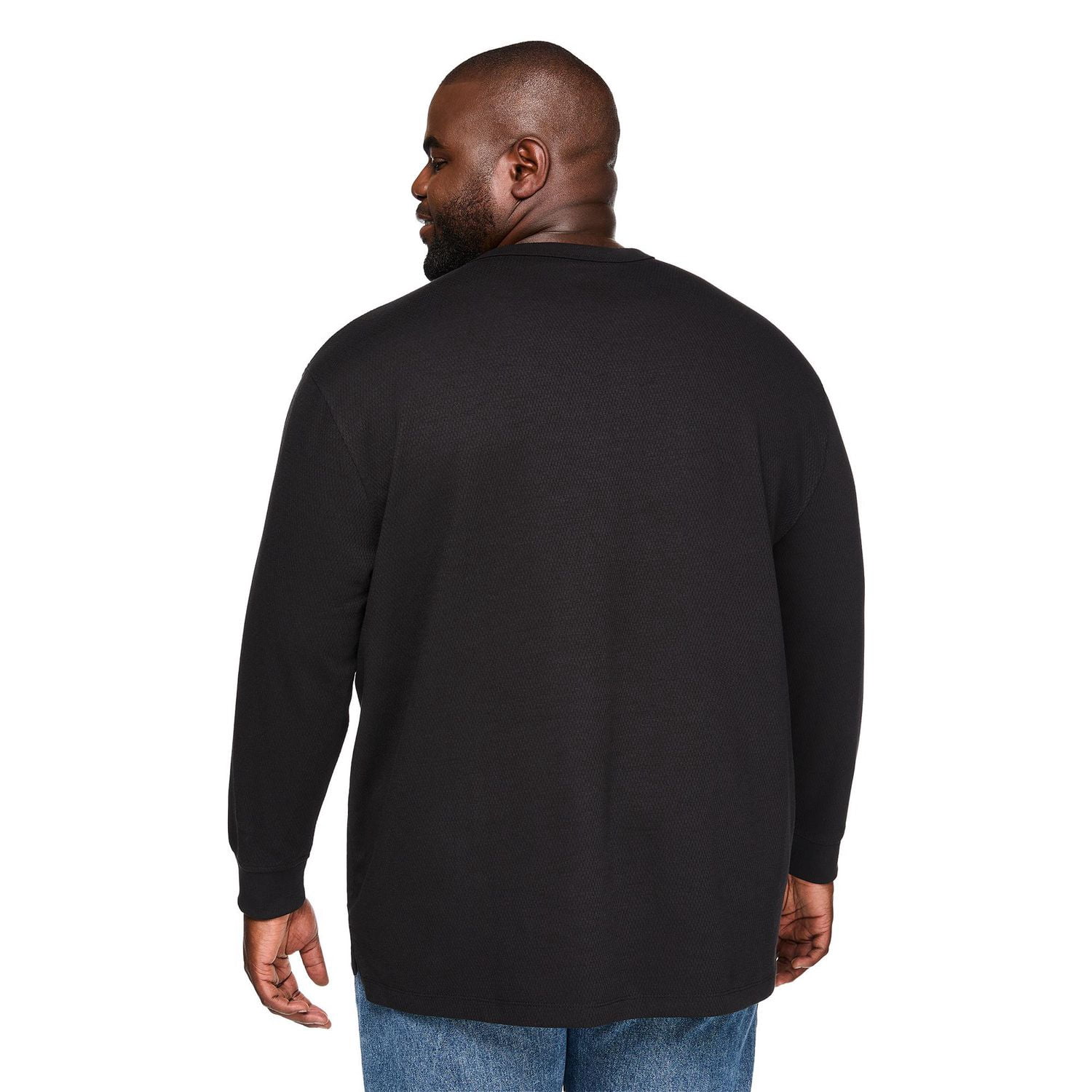 George Big Men's Long-Sleeve Textured T-Shirt