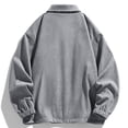 thumbnail image 3 of RXIRUCGD Manteau à Capuche Décontracté pour Homme, Couleur Unie, Coupe Ample, Manches Longues, Sans Capuche, Manteaux Décontractés, Gris, Taille : TG, 3 of 6
