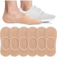 thumbnail image 1 of Ohufall Unisex Socks 6-Pack Ankle Socks Sweat-Absorbent Breathable Invisible Socks, 1 of 4