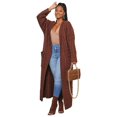 thumbnail image 1 of Chandail à Manches Longues pour Femmes, chandail-Over, Automne Hiver, Cardigan Décontracté en Tricot, 1 of 5