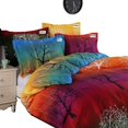 thumbnail image 1 of A Pair of Rainbow Tree Pillow Shams (Queen Yellow), 1 of 4