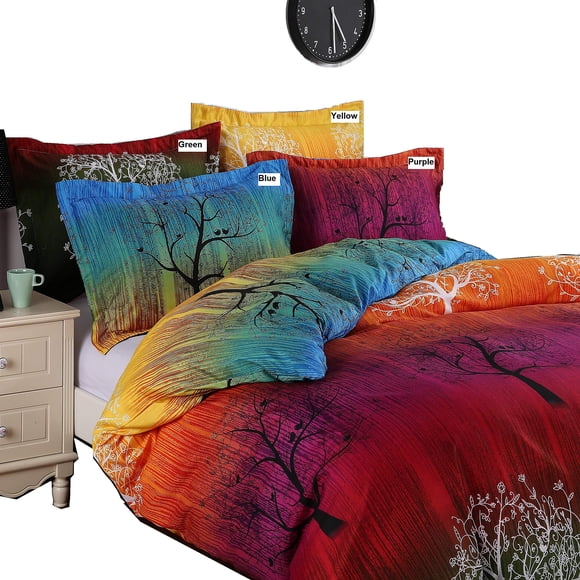 Swanson Beddings une Paire de Taies d'Oreiller Arbre Arc-en-Ciel (Très Grand, Jaune)