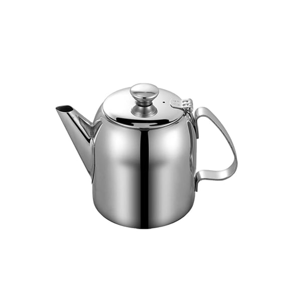 Stainless Steel Teapot with Short Spout for Coffee and Tea Serving in Commercial and Home Kitchens