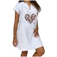 thumbnail image 2 of Fridja Womens Summer Casual Cotton Linen Short Sleeve Dress, 2 of 5