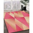 thumbnail image 3 of Ahgly Tapis Rond Lavable en Machine Intérieur Transitionnel Rouge Cramoisi, 5 Pieds Rond, 3 of 7