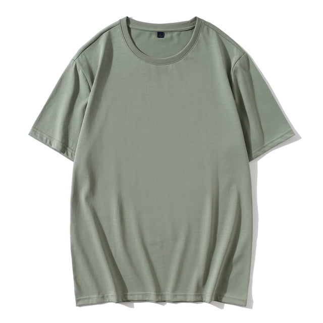CEHVOM T-shirt d'Été pour Homme à Col Rond en Coton Mercerisé à Manches Courtes
