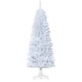 thumbnail image 1 of HOMCOM 5FT Artificial Christmas Tree with Automatic Open for Home White, 1 of 10