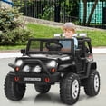 thumbnail image 3 of Costway Camion pour Enfants 12 V à Chevaucher, Voiture Électrique Télécommandée avec Lumières et Musique, Noir, 3 of 10