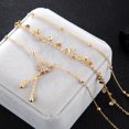 thumbnail image 4 of Fashion Rice Beads Beaded Six-pointed Star Pendant Alloy Anklet 3 Piece Set, 4 of 9