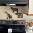 thumbnail image 3 of Set of 3 Cast Iron Trivets, 9.5 Inch Safari Animal Designs, 3 of 9