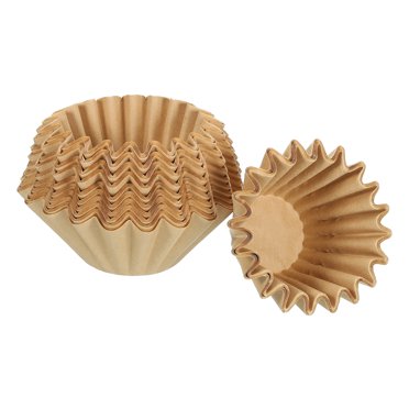 Uxcell 100 Pcs Filtres à Café Bruns 1-2 Tasses Panier Filtre en Papier Jetable Cafetières à Infusion Goutte à Goutte Universelles 6.1*1.8 Pouces