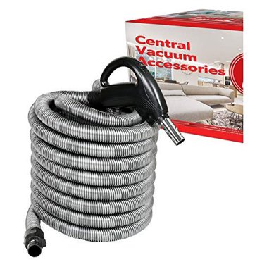 ULTRA CLEAN Central Vacuum Most Popular Air Hose - Low Voltage 24 V on/off switch handle operates non-electric attachments - Designed to fit All Brands (35 ft)