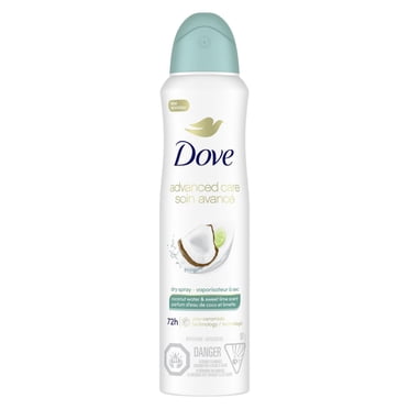 Dove Advanced Care Antiperspirant Dry Spray Coconut Water & Sweet Lime, 107 g