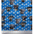 thumbnail image 1 of Soimoi Rayon Fabric Lotus & Dog Face Printed Fabric 1 Yard 56 Inch Wide, 1 of 5