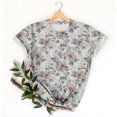 thumbnail image 5 of Hauts d'Été pour Femmes DYTTDG T-shirt à Fleurs Mode pour Femmes Grande Taille Col Rond Manches Courtes Décontracté Ample Tee Haut Hauts pour Femmes Liquidation Moins de 10 Multicolore,TG, 5 of 5