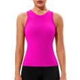 thumbnail image 1 of Charmo Ribbed Seamless Tank Top for Womens High Neck Tops Built in Bra, 1 of 6