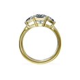 thumbnail image 4 of 1.00 Carat Excellent Princess Cut Real Diamond New Design Three Stone Ring for Wedding Solid 18K Yellow Gold Size 11, 4 of 8