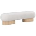 thumbnail image 3 of Meridian Furniture Robertson Cream Boucle Fabric Bench, 3 of 17