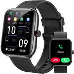 Smart Watch pour les femmes hommes, Smartwatch pour iPhone & Android Bluetooth (Réponse/Appel) intégré Alexa, 1.91" HD Fitness Tracker avec