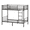 Black, variant on Ktaxon Upgrated Twin over Twin Bunk Bed, Metal Bed Frame with Flat Step Ladder for Kids Teens Adults, Black