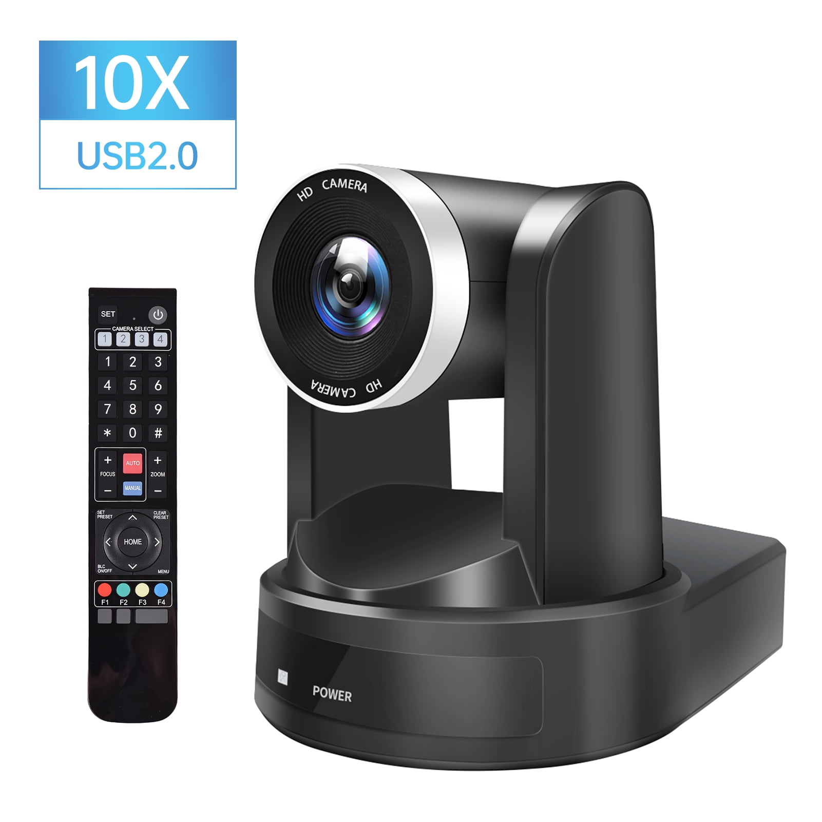 Riwcyla Conference PTZ Camera 4K 8MP HD 10X Optical Zoom USB Wireless Video Conference Room Camera Webcam with Remote Control for Meeting Business Education