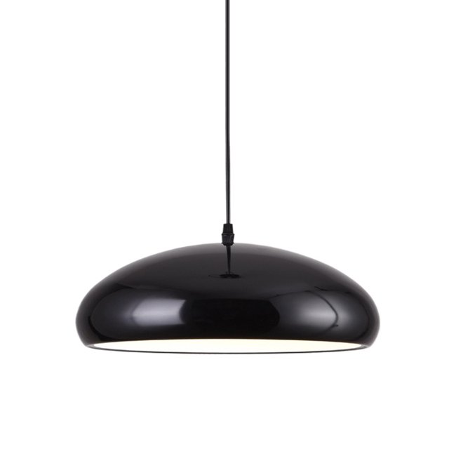 Simple Gloss Dome Metal Pendant Light Fixtures for Kitchen Island, Minimalism Nordic Pendant Lighting Over Dining Room Table, Vintage Ceiling Hanging Lamp Retro Industrial Chandelier