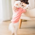 thumbnail image 3 of Dog Sweater Flower Design Cute Warm Puppy Sweater Dog Apparel Pet Clothes, 3 of 10