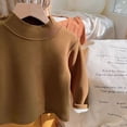 thumbnail image 4 of T-shirts Garçons Automne Hiver Col Trutle à Manches Longues Pull Basique Vert Armée 12-18 Mois, 4 of 5