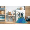 thumbnail image 2 of Ahgly Tapis Rectangulaire Lavable en Machine Bleu Acier, 8 Pieds x 12 Pieds, 2 of 7