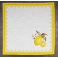 thumbnail image 2 of Vargottam Collection de Luxe Linge de Table Décor Serviette en Coton Tissu Imprimé Serviettes Réutilisables Ensemble de 12, 20 X 20 - Citron, 2 of 6