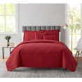 thumbnail image 1 of Clara Clark Home Quilt Set Bedspread - Ultra Soft Microfiber Embossed Grid Weave Pinsonic Lightweight - Quilted Comforter 5 Piece Bedding Set - 2 Pillow Shams, 2 Euro Shams - Twin, Burgundy, 1 of 1