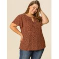 thumbnail image 4 of GRACE & GRANDEUR Women's Plus Size Floral Chiffon Flared Sleeve Blouses, 4 of 4