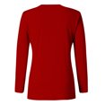 thumbnail image 4 of Penkiiy Chemises pour Femmes Manches Longues, T-Shirt Imprimé Lettre pour Femmes Col Rond Grande Taille Blouses d'Été Décontractées Basiques TG Rouge, 4 of 7
