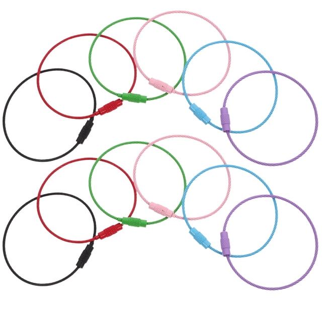 30Pcs Multi-function Key Chain Rings Convenient Wire Keychains Portable Keychain Cables