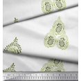 thumbnail image 3 of Soimoi Polyester Crepe Fabric Leaves & Paisley Block Print Fabric by The Yard 42 Inch Wide, 3 of 3
