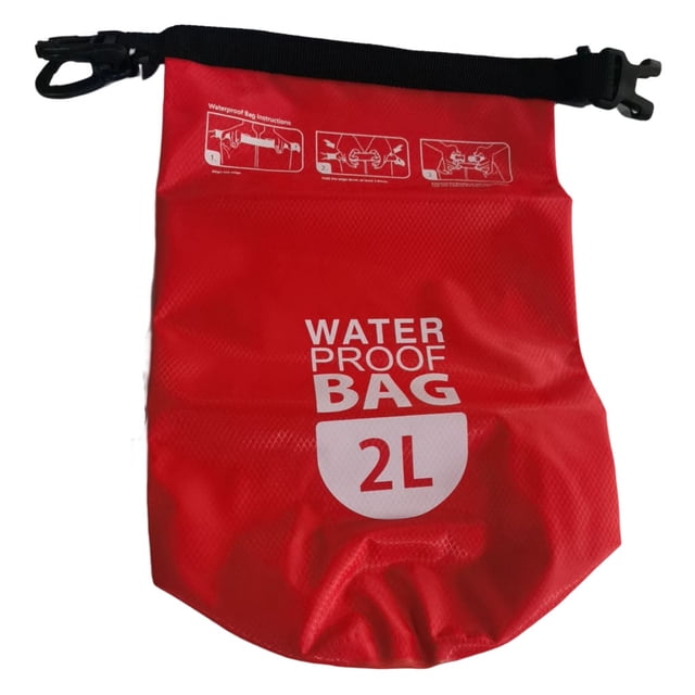 Unatoiry Sac Étanche d'Extérieur Double Sac à Main à une Épaule Léger Grande Capacité Sacs en PVC Imperméables Natation Randonnée Canotage Camouflage Gris 2L Sans Bretelles 1 Ensemble