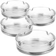 thumbnail image 1 of 4x glass ashtray, Transparent glass round ashtray, 1 of 5