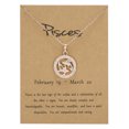 thumbnail image 1 of PVCS Twelve Constellation Pendant Elegant Gold Tone Chain Necklaces Letter Horoscope, 1 of 2