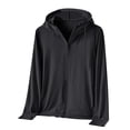 thumbnail image 3 of CFLVAEK Plus Size Womens UPF 50+ Sun Protection Shirts Lightweight Full Zip Long Sleeve Jackets with Hood Summer Hiking Fishing Rash Guard with Pockets, 3 of 6