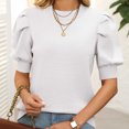 thumbnail image 2 of Yuyuzo Robe T-Shirt Décontractée à Manches Courtes Froncées pour Femmes Printemps 2025, Taille Nouée, Soleil, Plage, Été, Mini Robe de Fête, 2 of 7