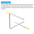 thumbnail image 4 of Unique Bargains 15' Percussion Triangle Musical en Acier, 2 Pcs avec Bâton pour Batterie, 4 of 4